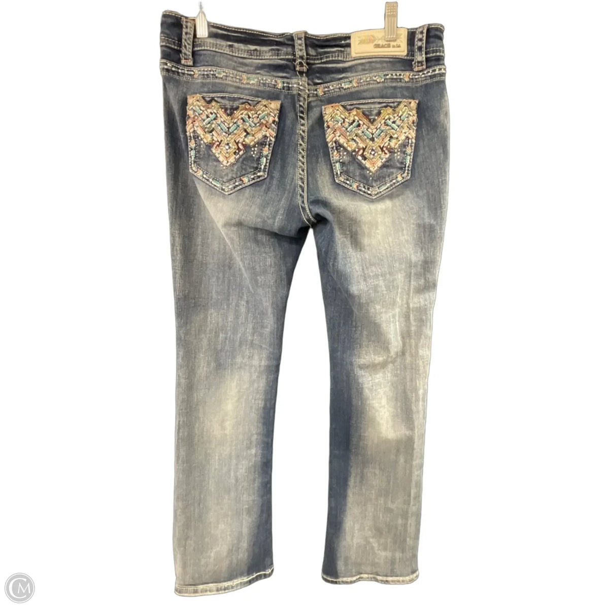 Jeans Boot Cut By Grace In Blue Denim, Size: 12