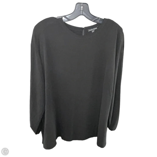 Blouse Long Sleeve By Eileen Fisher In Black, Size: M