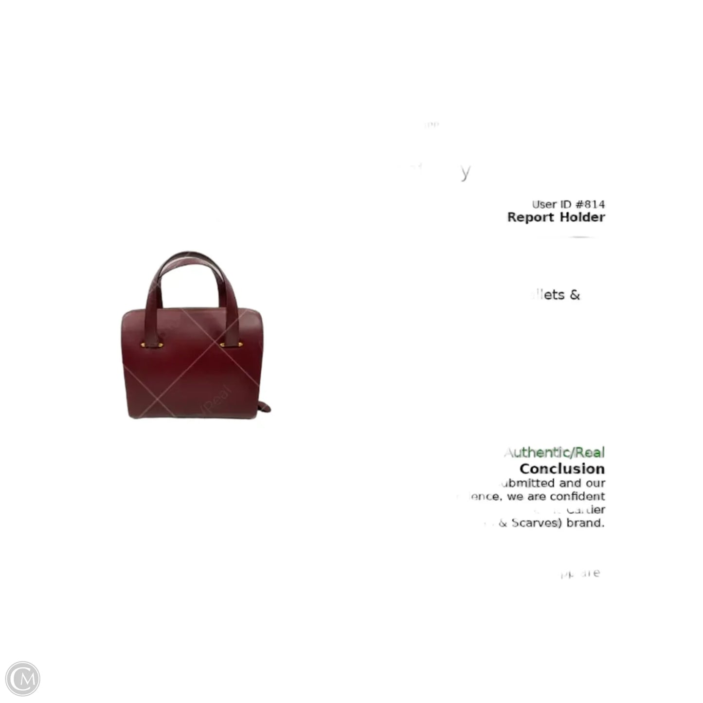 Handbag Luxury Designer By Cartier, Size: Large