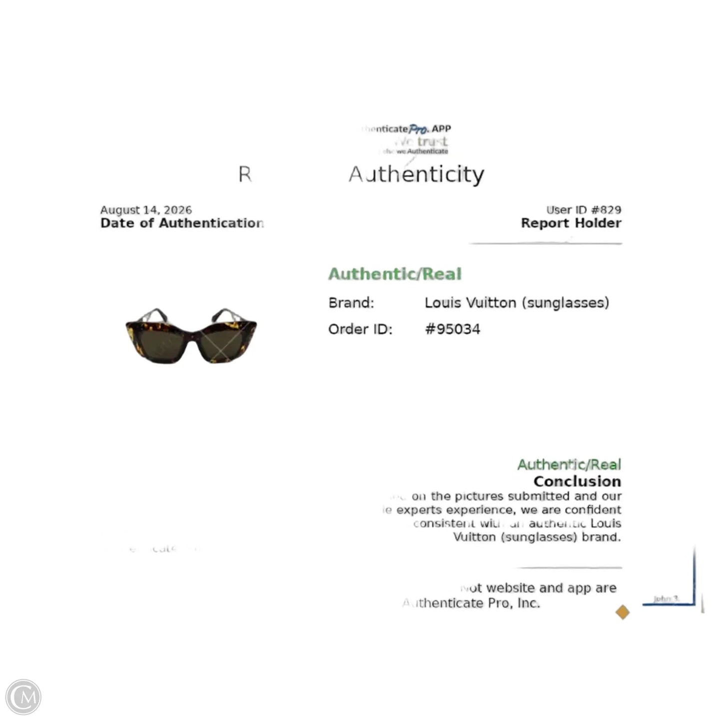 Sunglasses Luxury Designer By Louis Vuitton