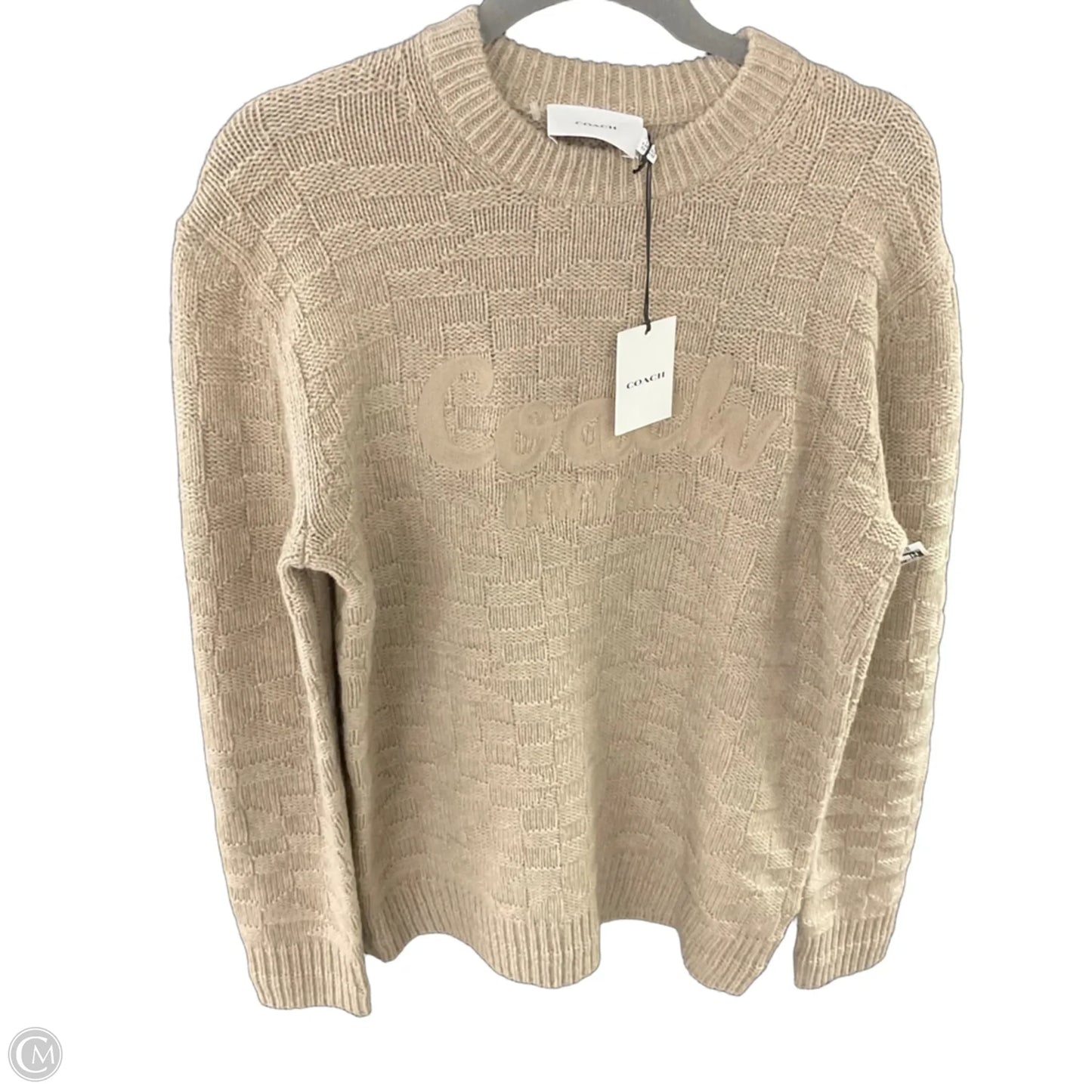 Sweater Designer By Coach In Tan, Size: Xs