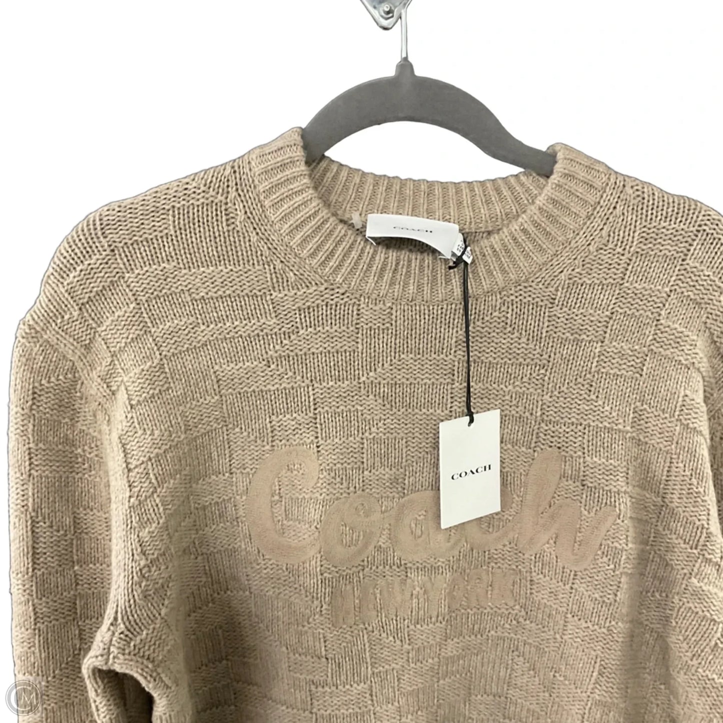 Sweater Designer By Coach In Tan, Size: Xs