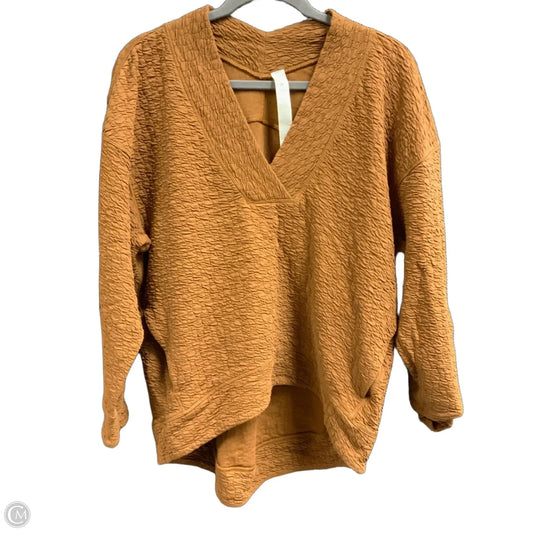 Athletic Top Long Sleeve Crewneck By Lululemon In Brown, Size: S
