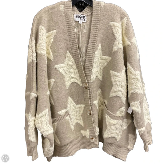 Sweater Cardigan By Bucketlist In Beige, Size: S