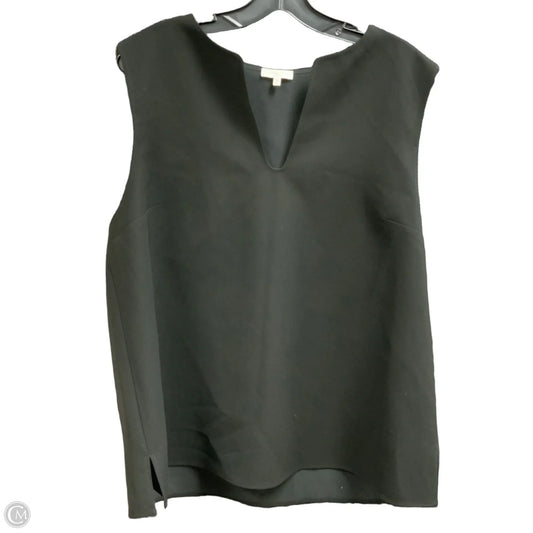 Top Sleeveless Designer By Lafayette 148 In Black, Size: Xl
