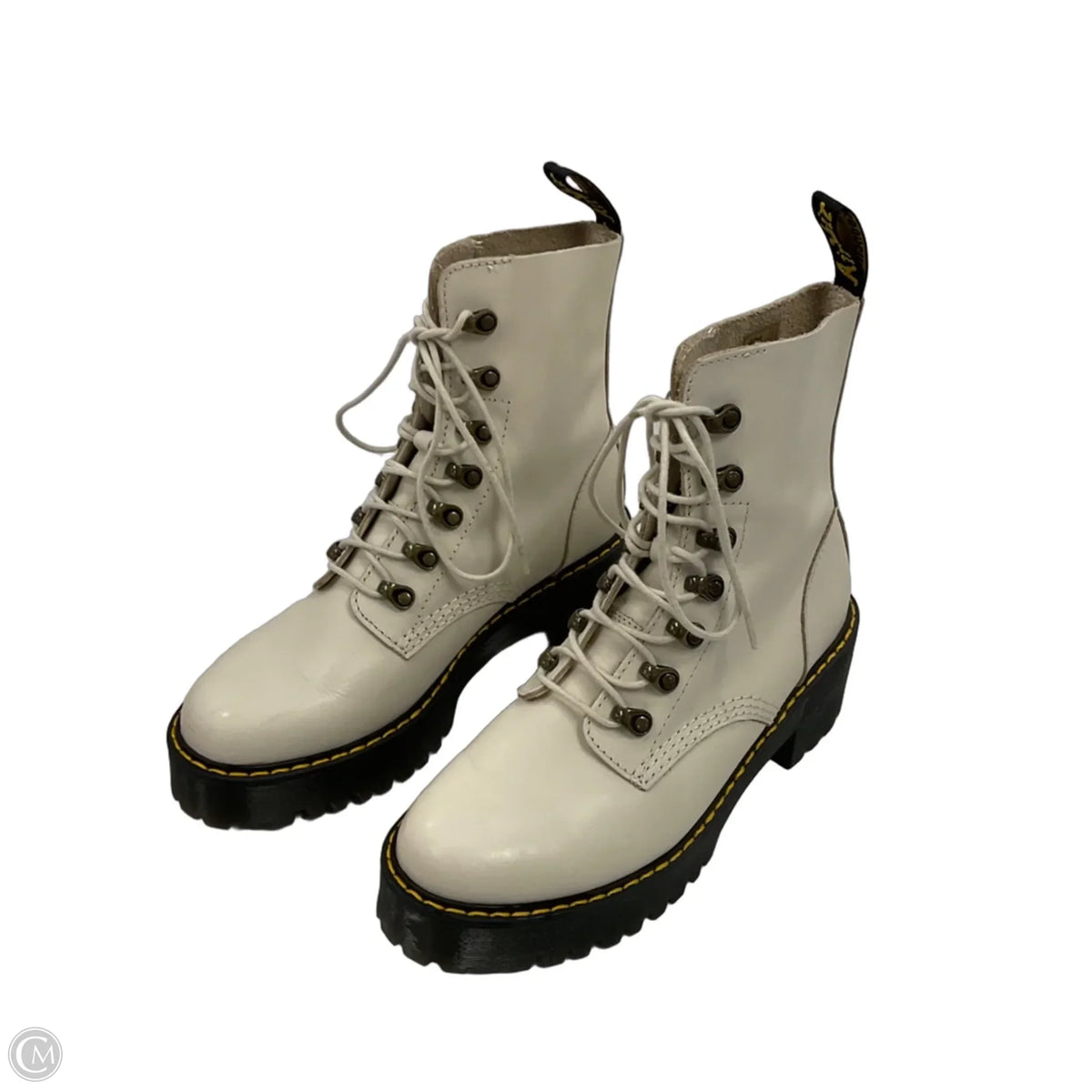 Boots Combat By Dr Martens In Cream, Size: 8