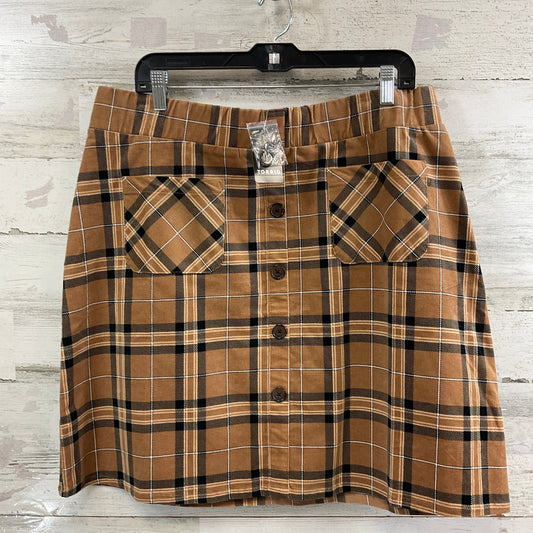 Skirt Mini & Short By Torrid In Brown, Size: 1x