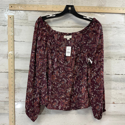 Top Long Sleeve By Loft In Brown, Size: Xs