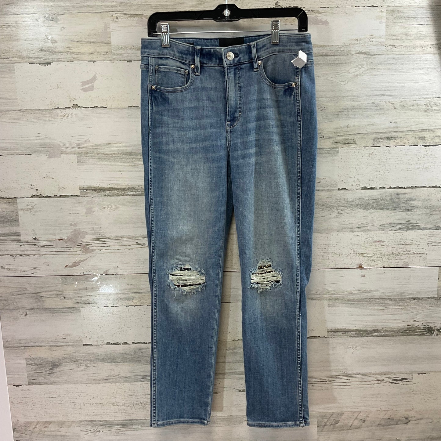 Jeans Straight By White House Black Market In Blue Denim, Size: 6