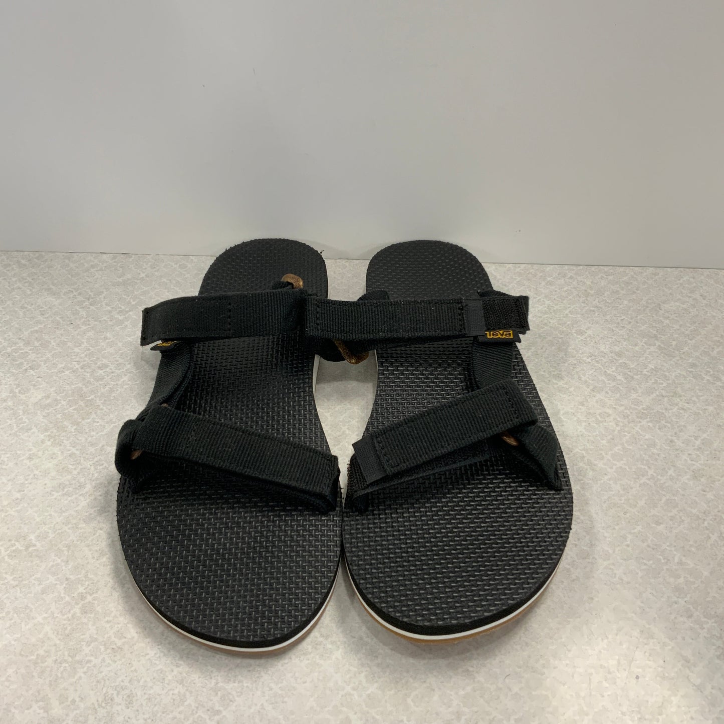 Black Sandals Flats Teva, Size 10
