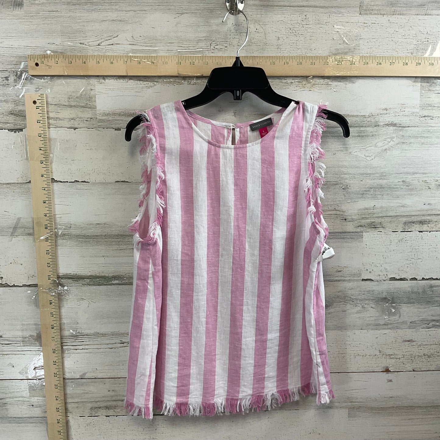 Pink & White Top Sleeveless Vince Camuto, Size S
