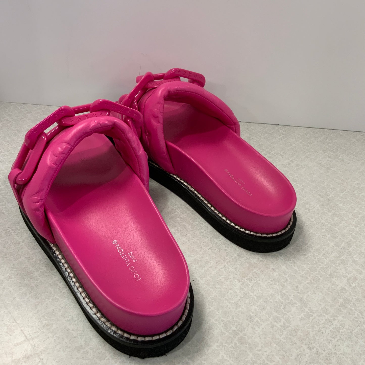 Pink Sandals Luxury Designer Louis Vuitton, Size 7