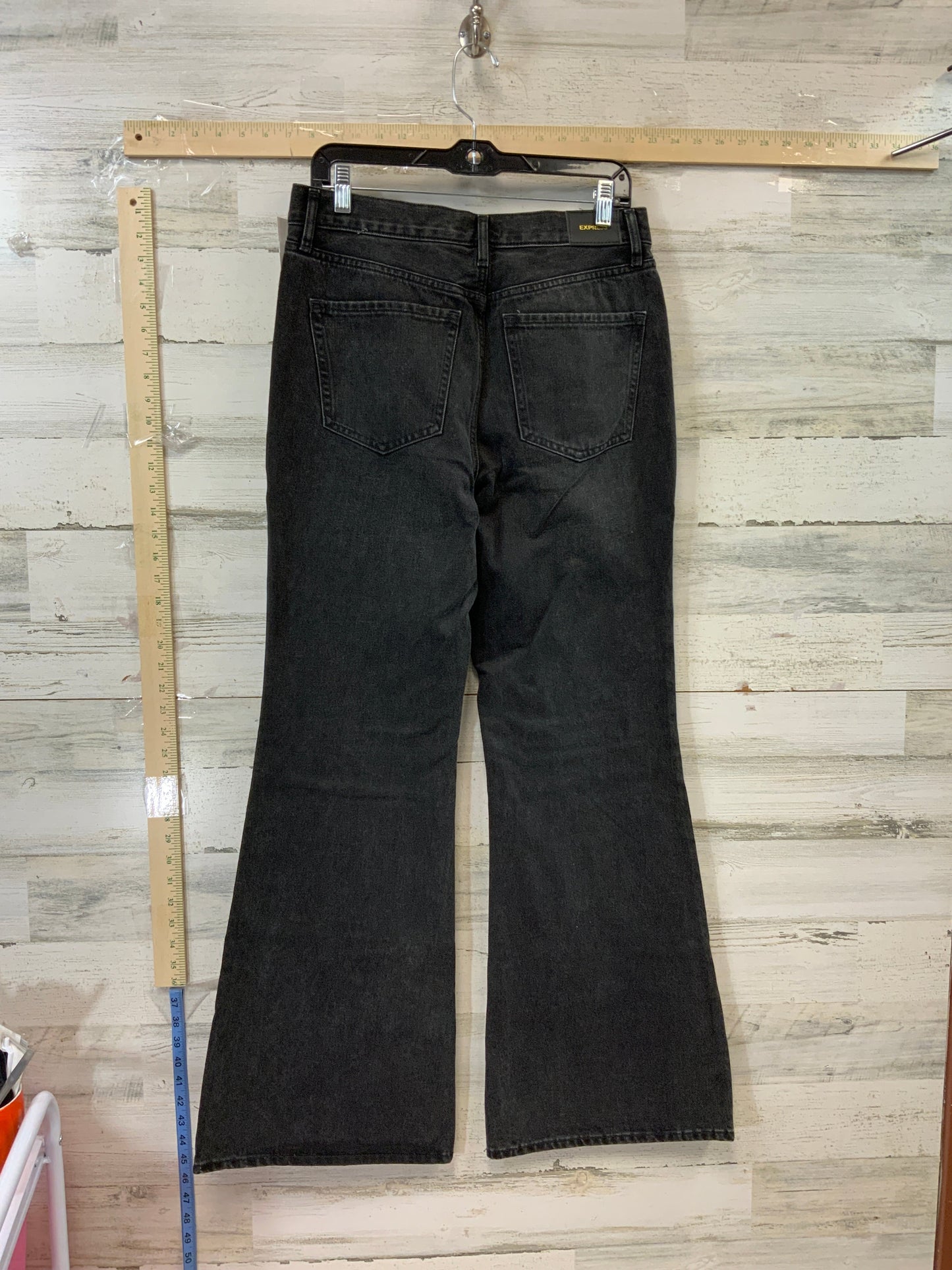 Black Denim Jeans Flared Express, Size 10