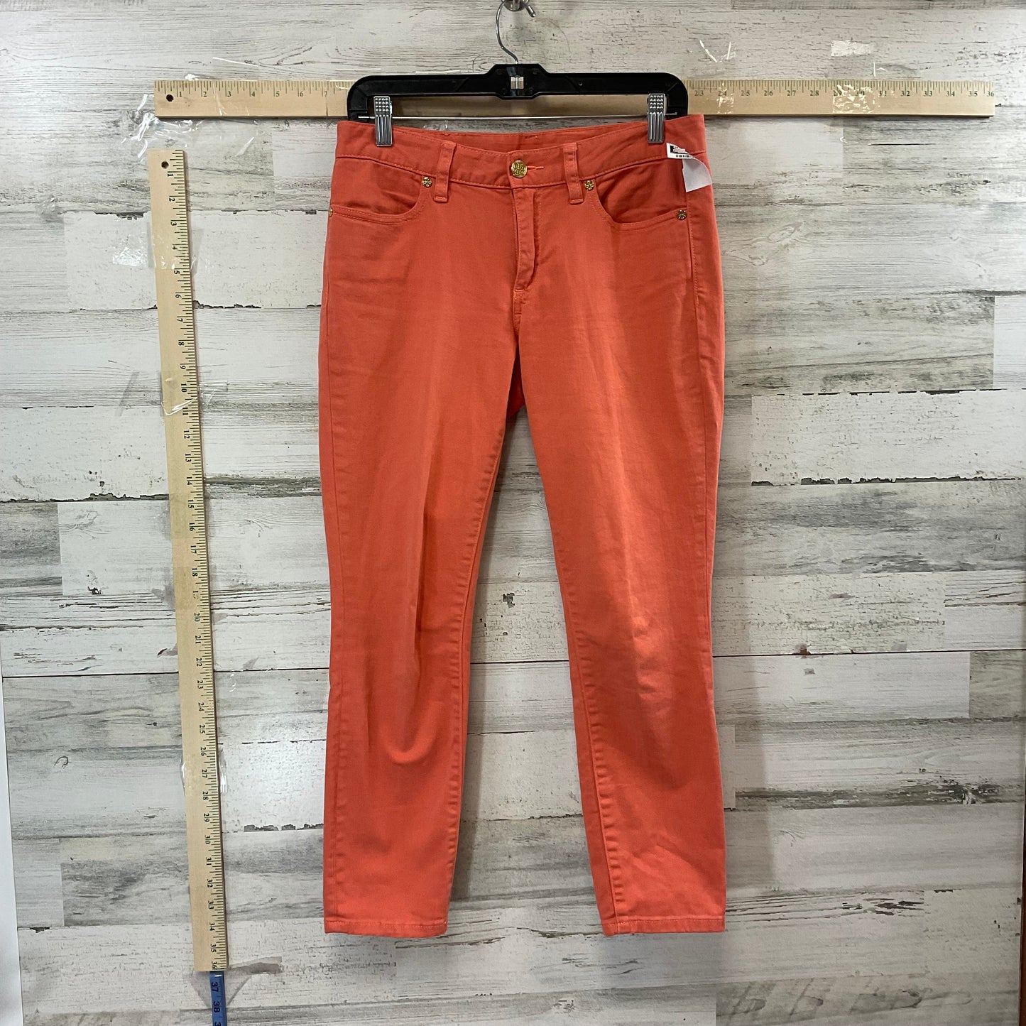 Orange Denim Jeans Cropped Tory Burch, Size 6