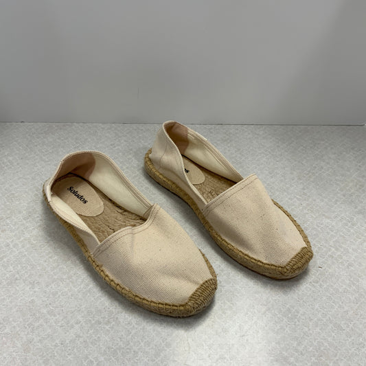 Cream Shoes Flats Soludos, Size 7