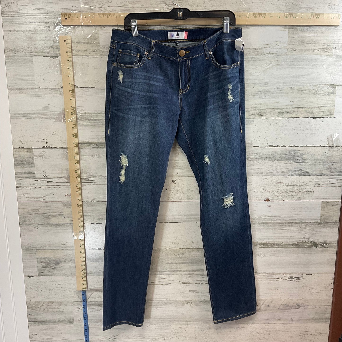 Blue Denim Jeans Boyfriend Cabi, Size 10