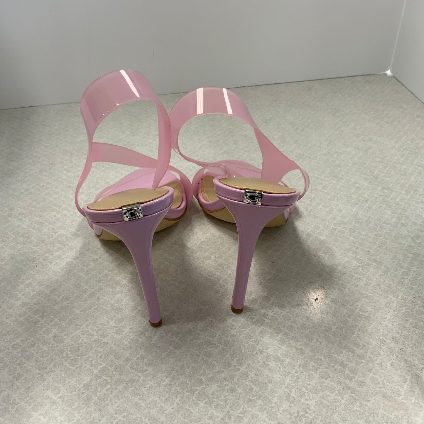 Pink Shoes Heels Stiletto Guess, Size 8