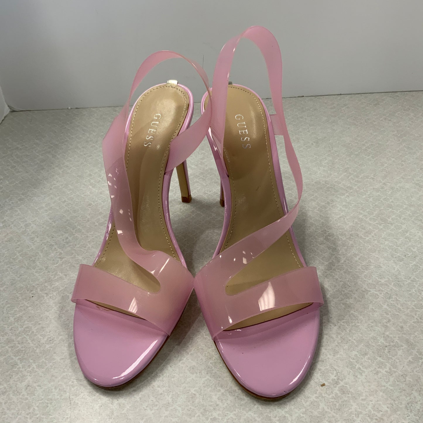 Pink Shoes Heels Stiletto Guess, Size 8