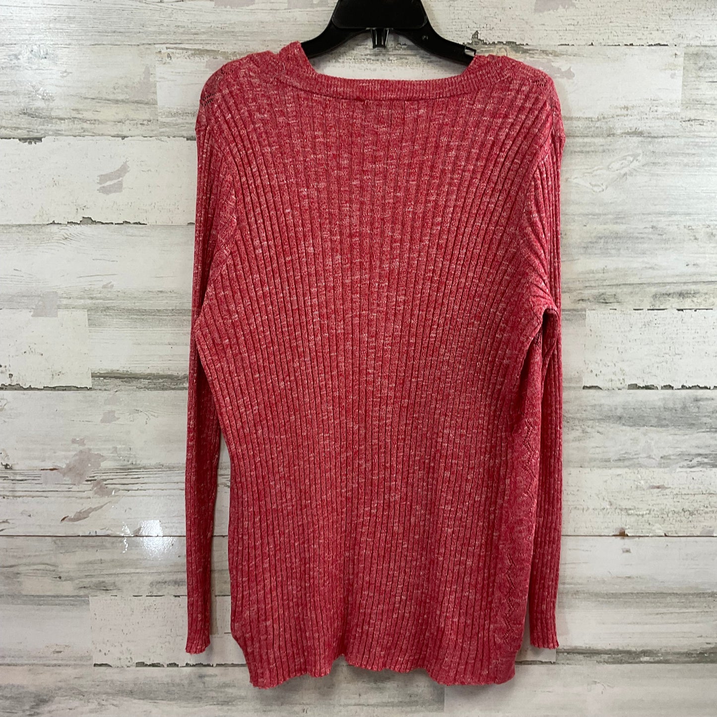 Sweater 2pc By Diane Gilman In Red & White, Size: 1x