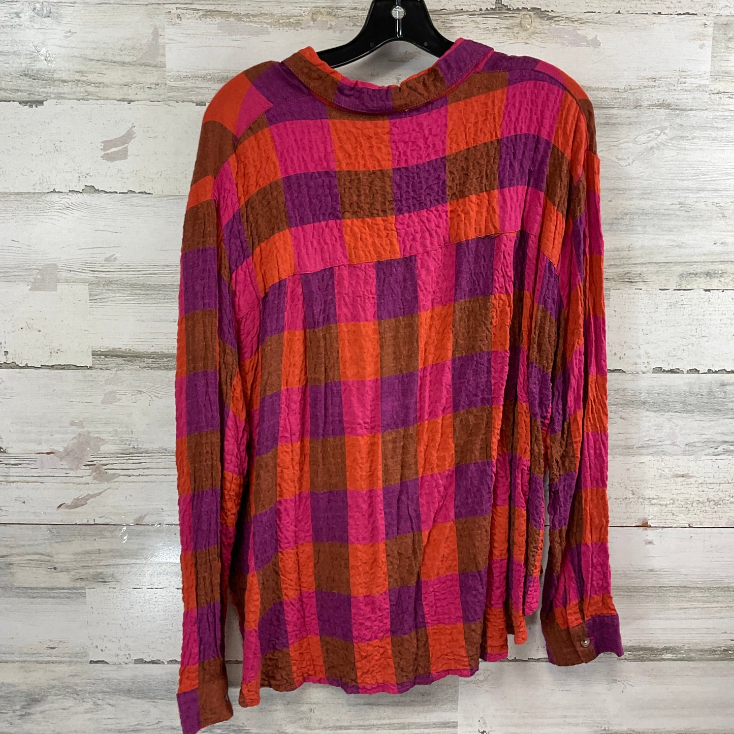 Blouse Long Sleeve By Jane And Delancey In Pink & Purple, Size: Xl