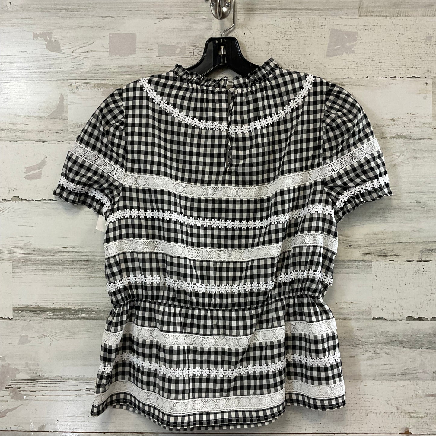 Top Short Sleeve By J. Crew In Black & White, Size: Xs