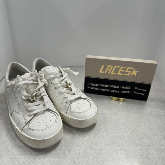 Shoes Luxury Designer By Golden Goose In White, Size: 10