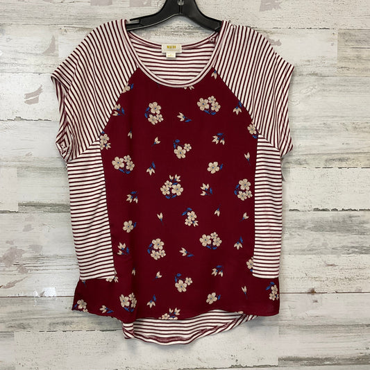 Top Short Sleeve By Maeve In Red, Size: M