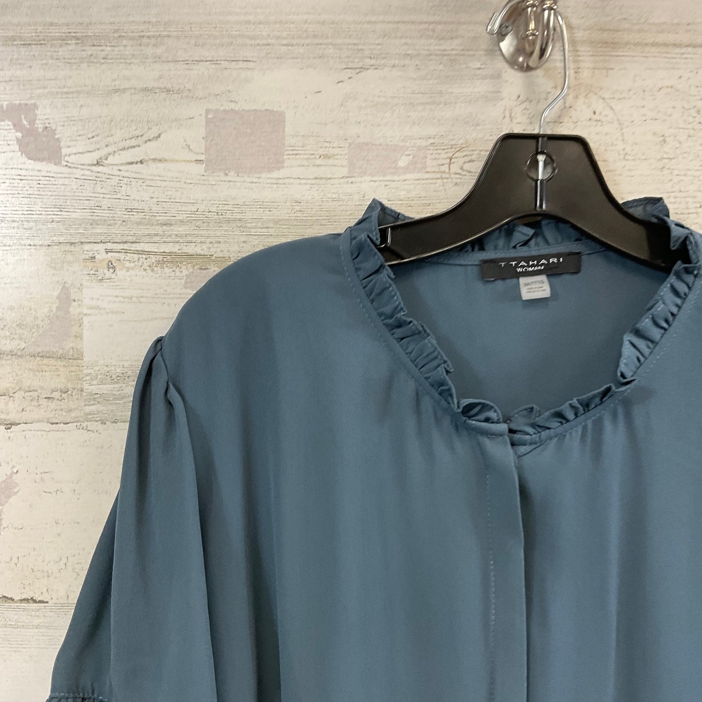 Blouse Short Sleeve By T Tahari In Blue, Size: 3x