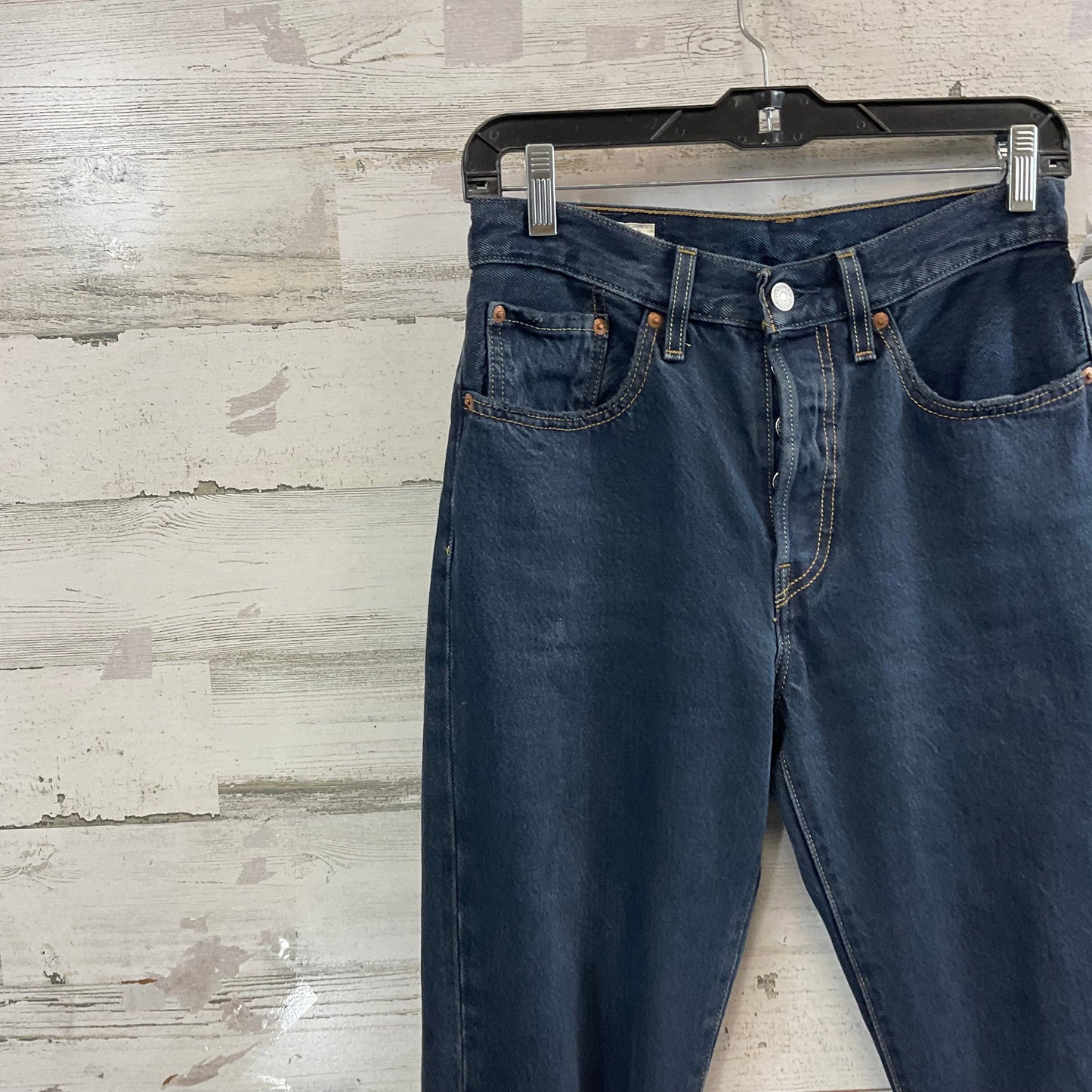 Jeans Straight By Levis In Blue Denim, Size: 2