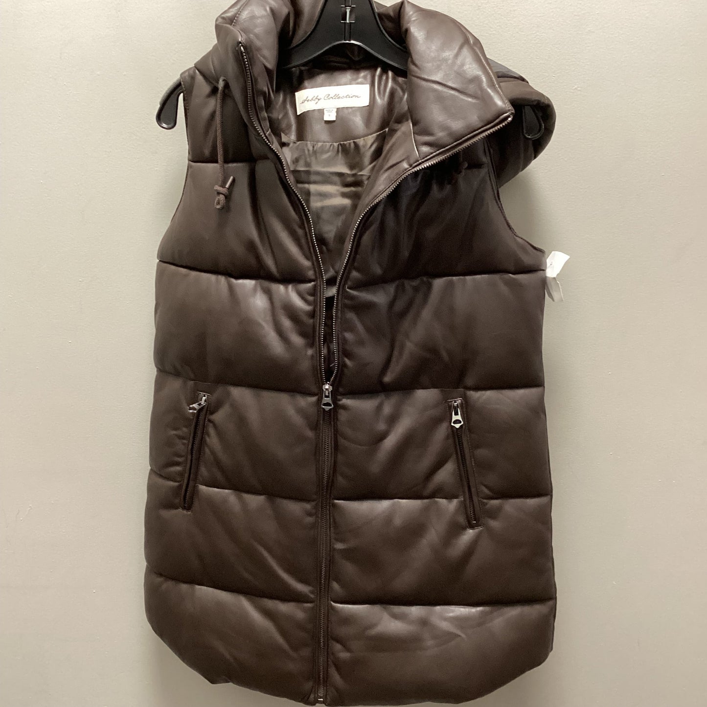 Vest Puffer & Quilted By Sebby In Brown, Size: S