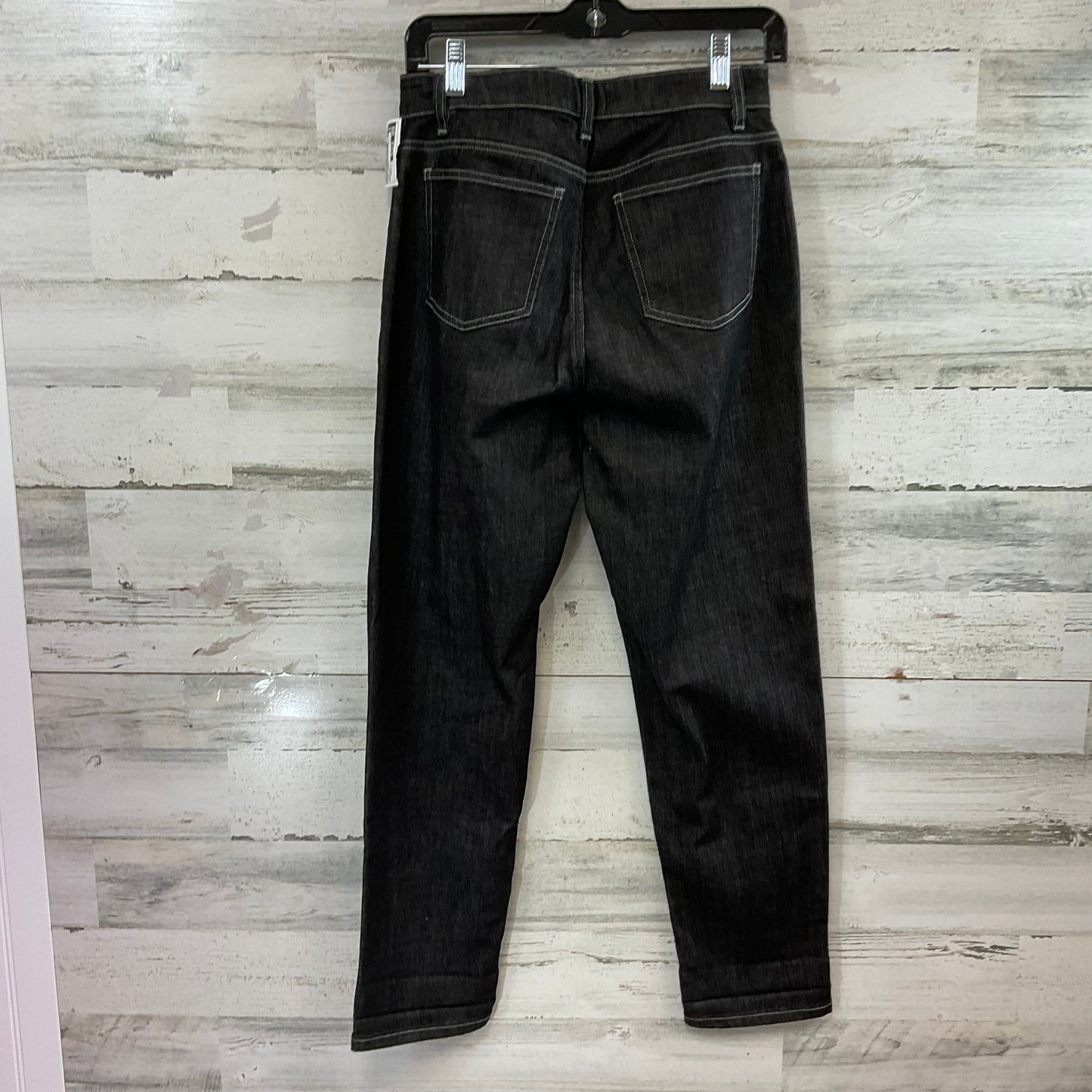 Jeans Straight By Eileen Fisher In Black Denim, Size: 6petite