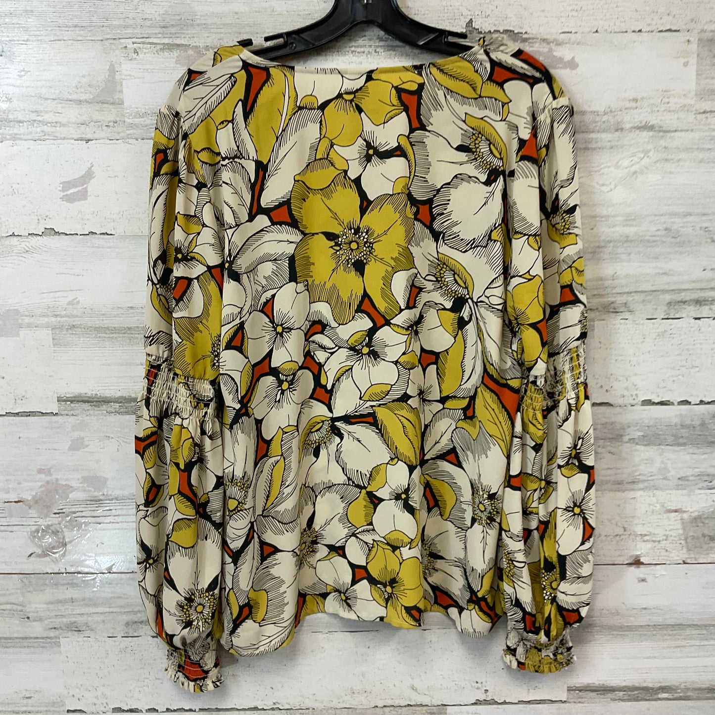 Blouse Long Sleeve By Cabi In Yellow, Size: M