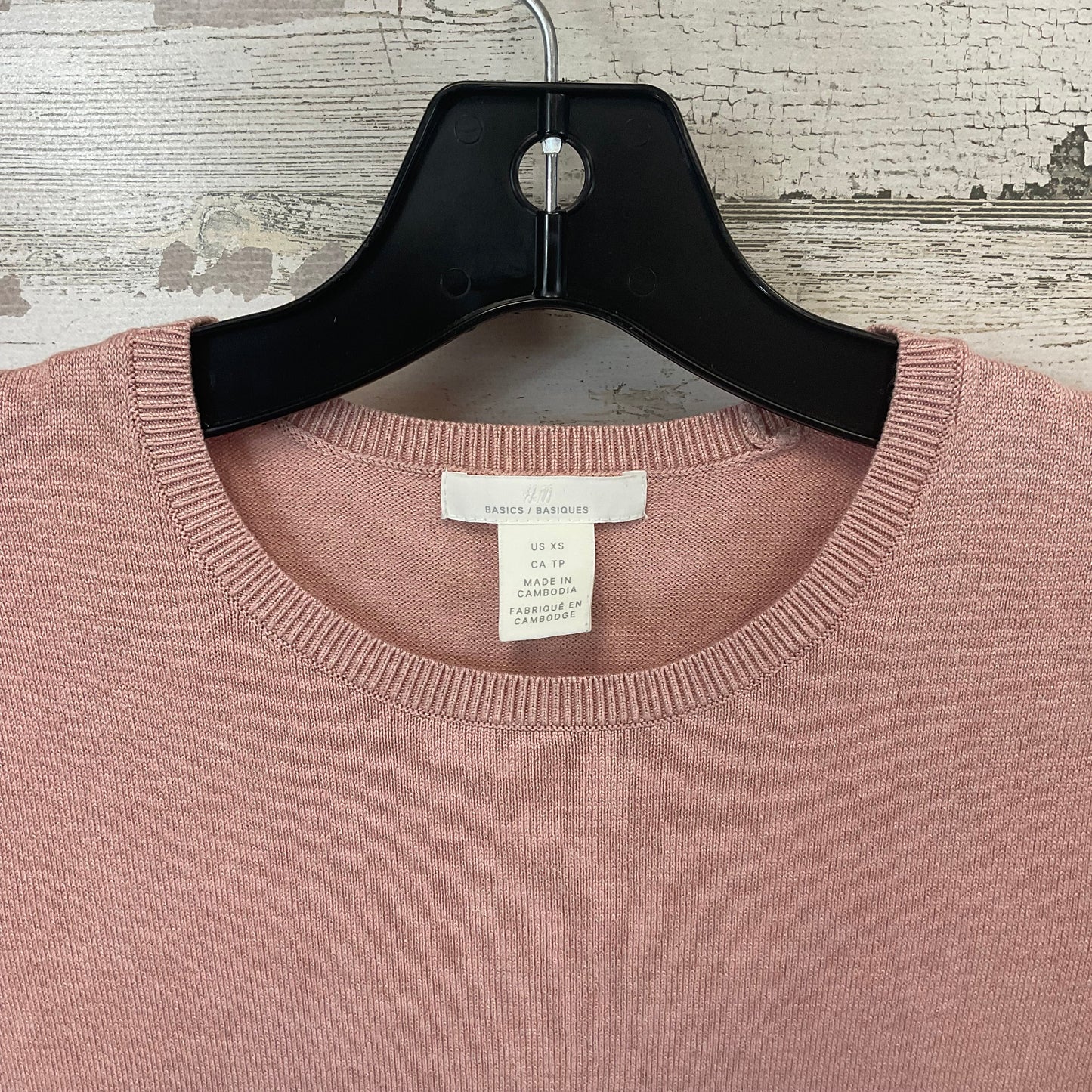 Top Short Sleeve By H&m In Pink, Size: Xs