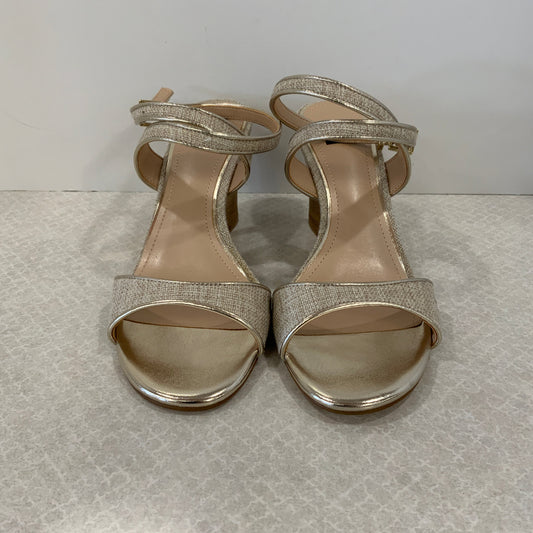 Sandals Heels Wedge By White House Black Market In Gold, Size: 8.5