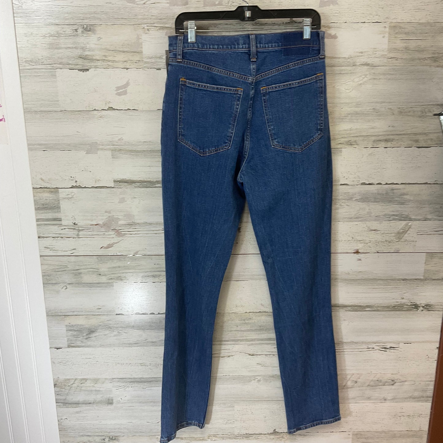 Jeans Straight By Abercrombie And Fitch In Blue Denim, Size: 10 LONG