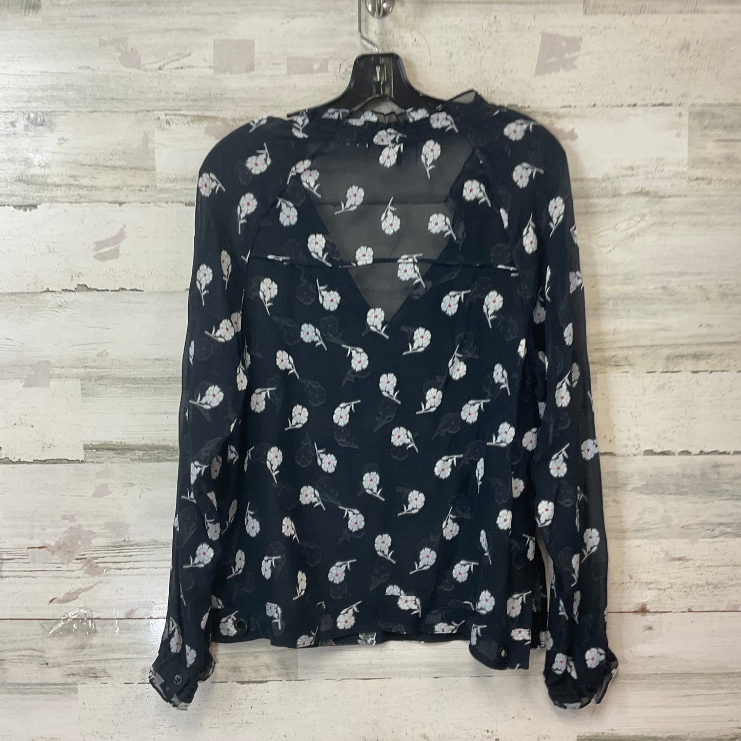 Blouse Long Sleeve By Rag And Bone In Black & White, Size: S