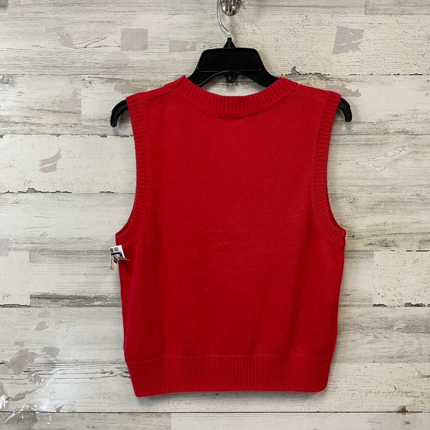 Vest Sweater By Gap In Red, Size: S