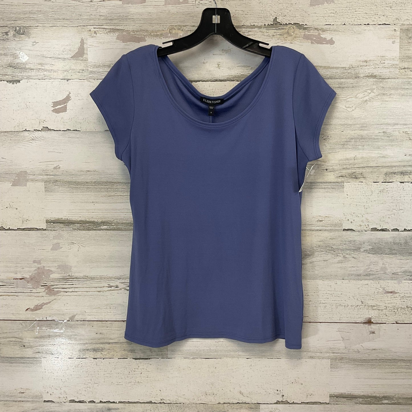 Top Short Sleeve By Eileen Fisher In Blue, Size: S