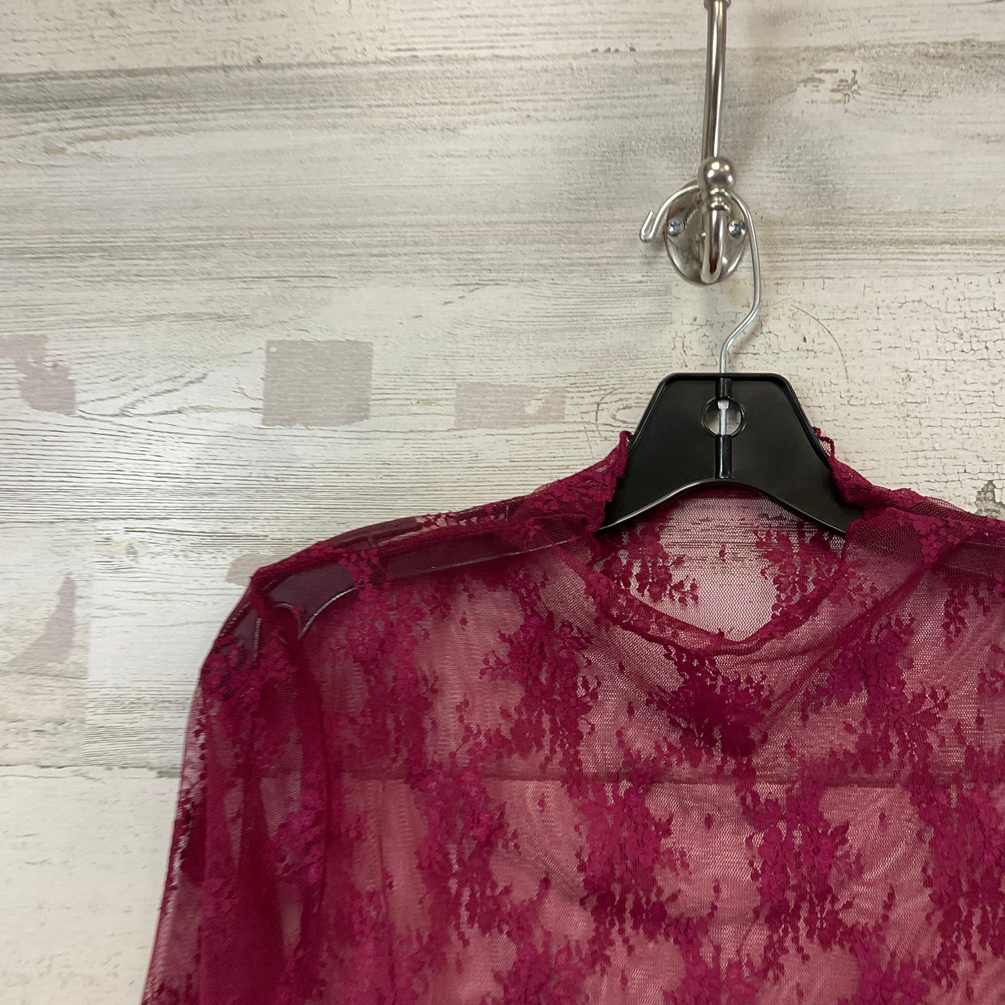 Top Long Sleeve By Zenana Outfitters In Maroon, Size: L