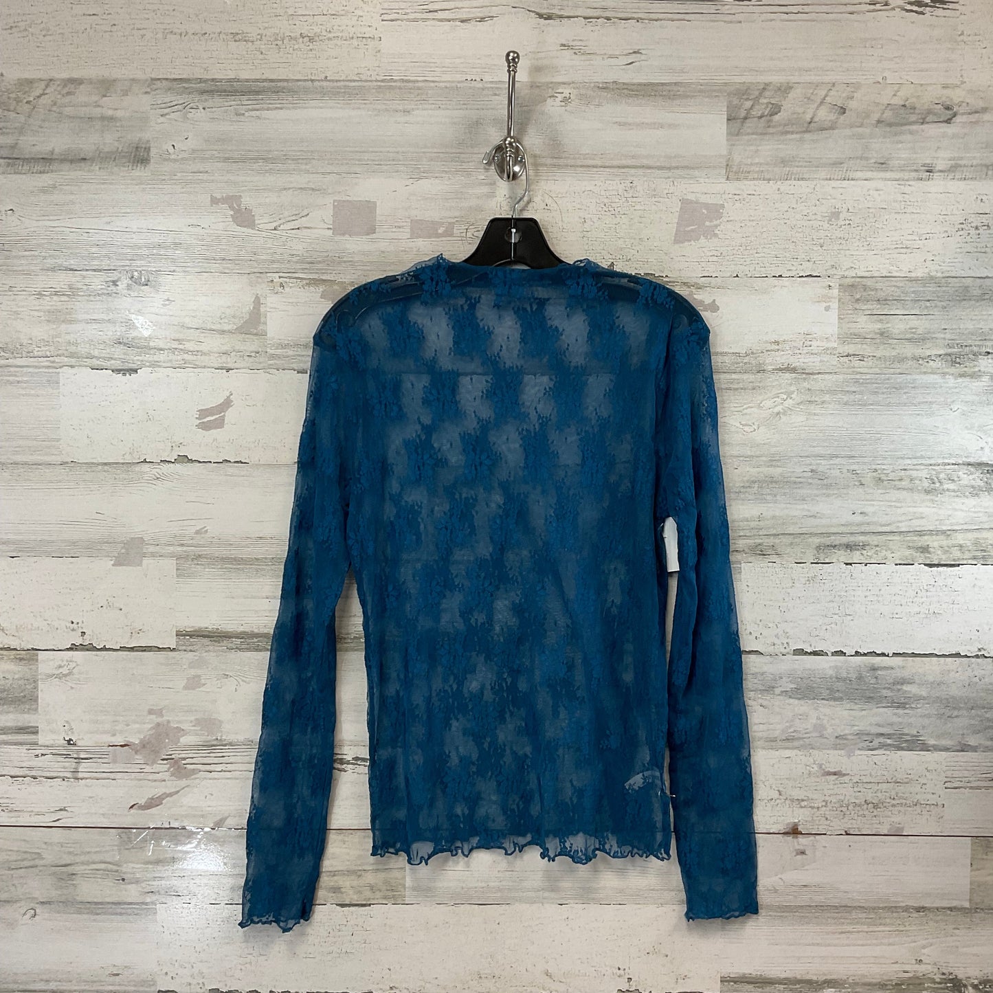 Top Long Sleeve By Zenana Outfitters In Teal, Size: L