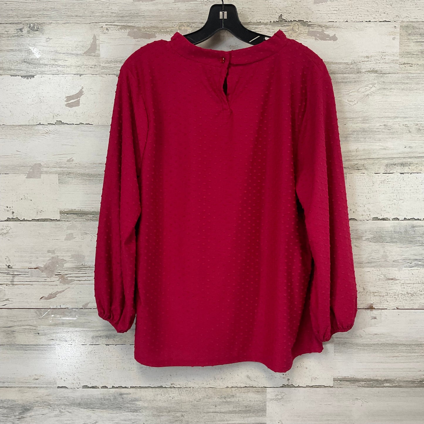 Top Long Sleeve By Adrianna Papell In Red, Size: Xl