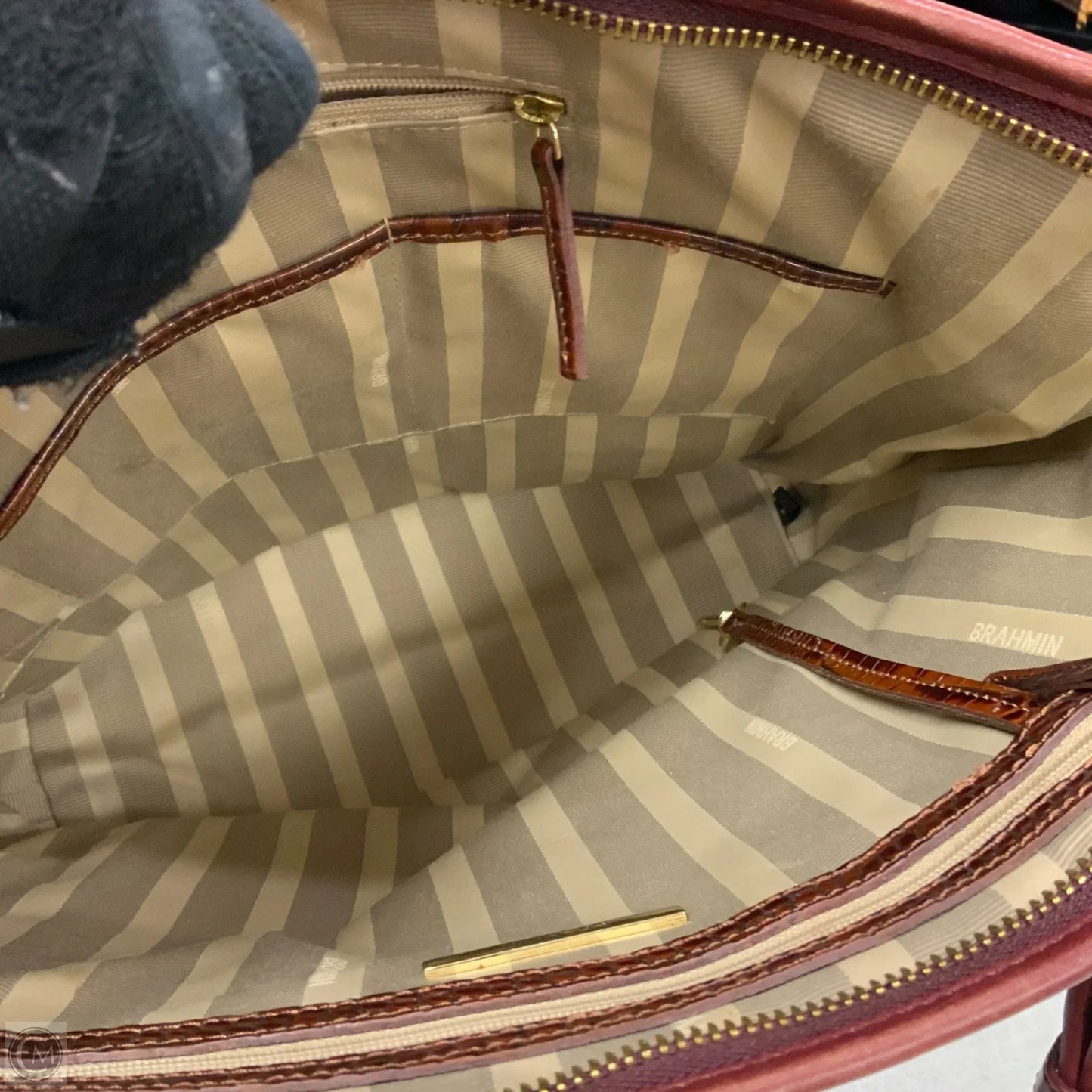 Handbag Designer By Brahmin, Size: Large