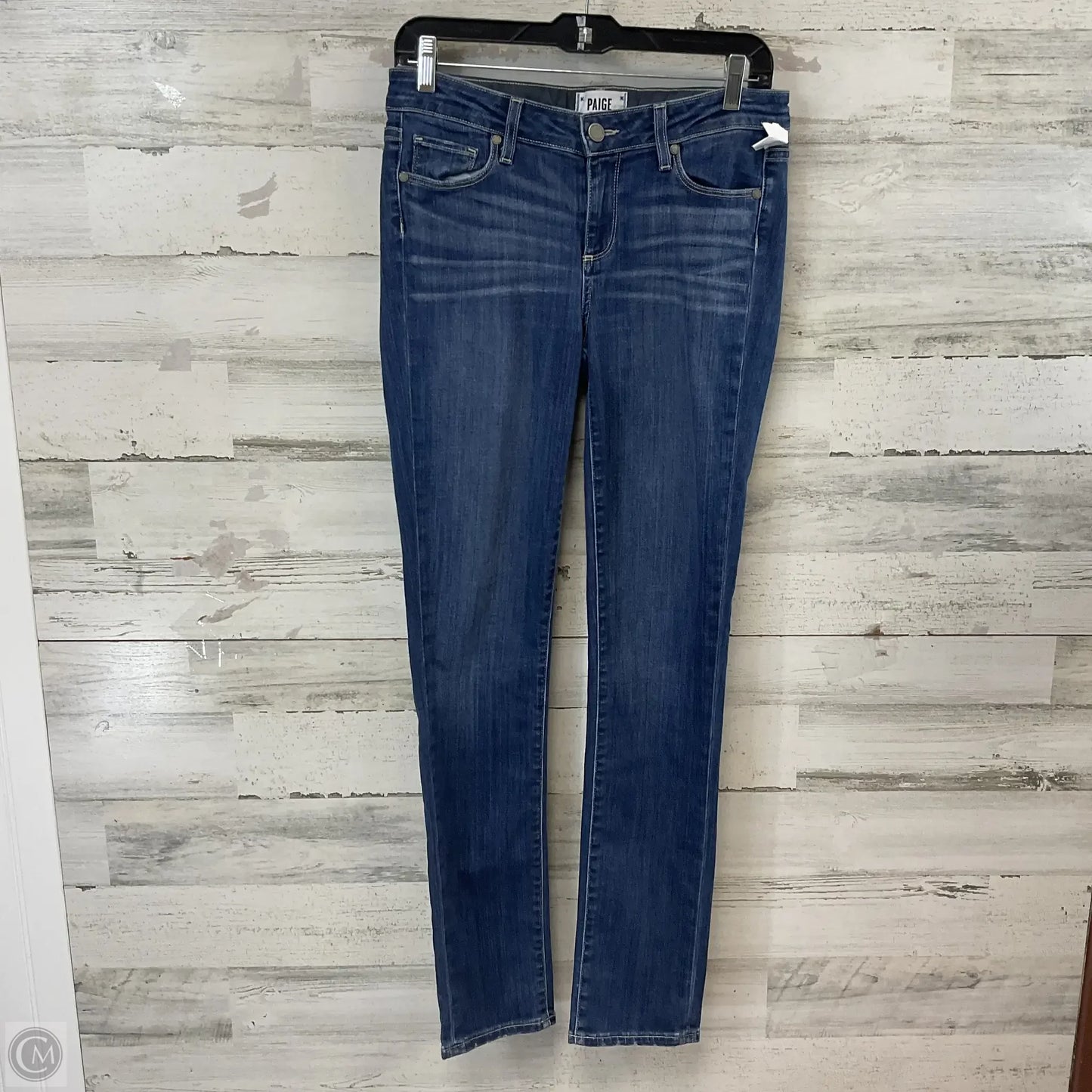 Jeans Straight By Paige In Blue Denim, Size: 8