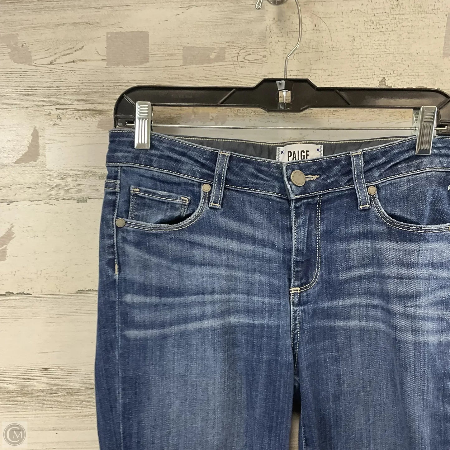 Jeans Straight By Paige In Blue Denim, Size: 8