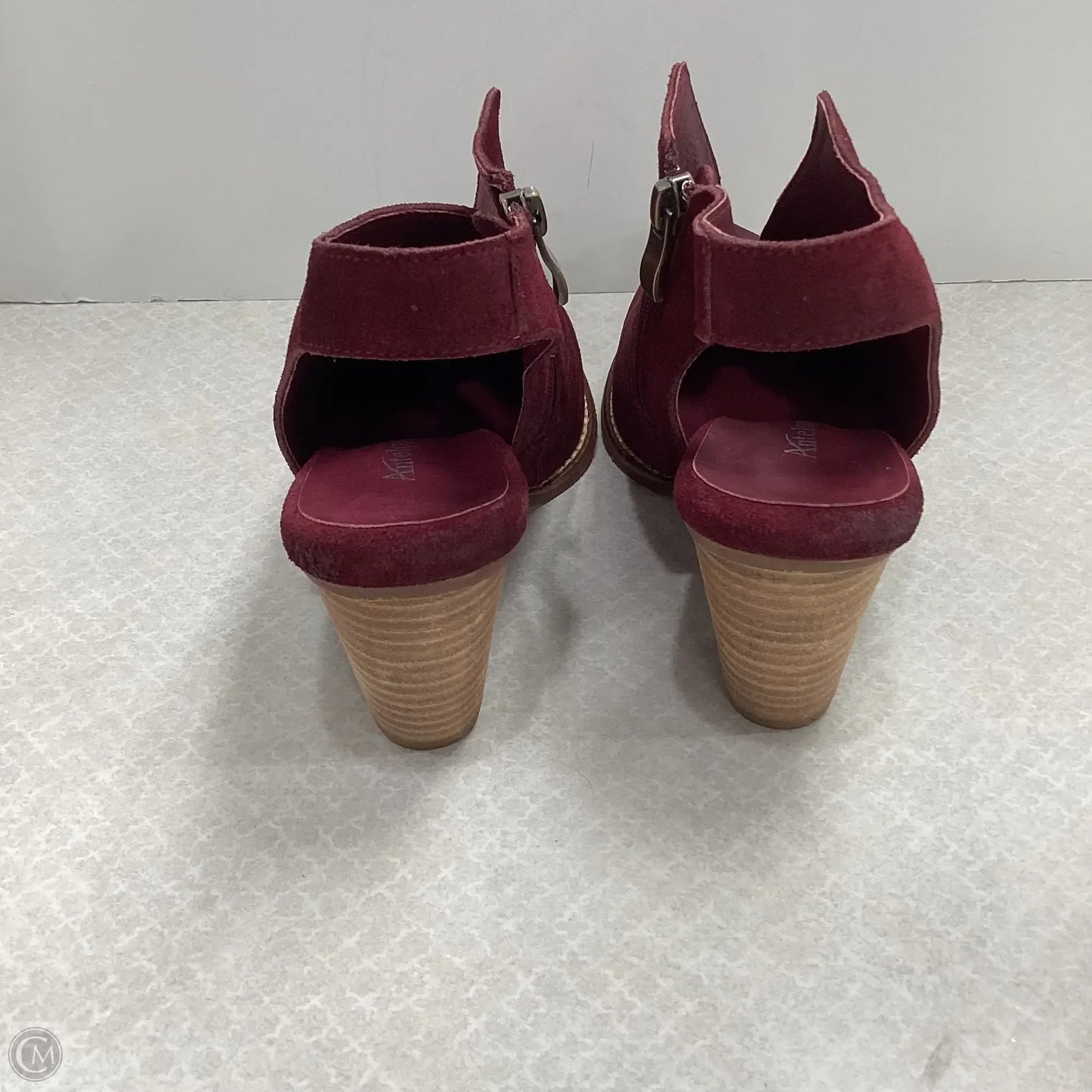 Shoes Heels Block By Cma In Maroon, Size: 9