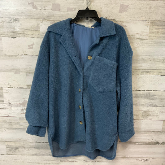 Jacket Shirt By Entro In Blue, Size: M