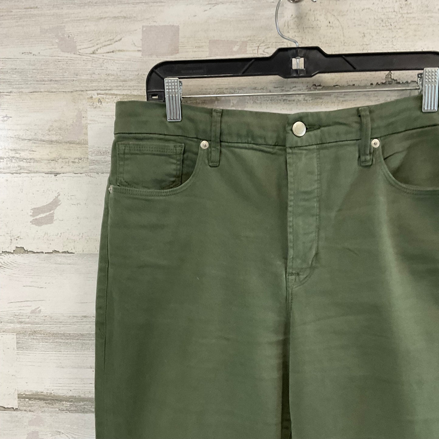 Pants Cropped By Good American In Green, Size: 14