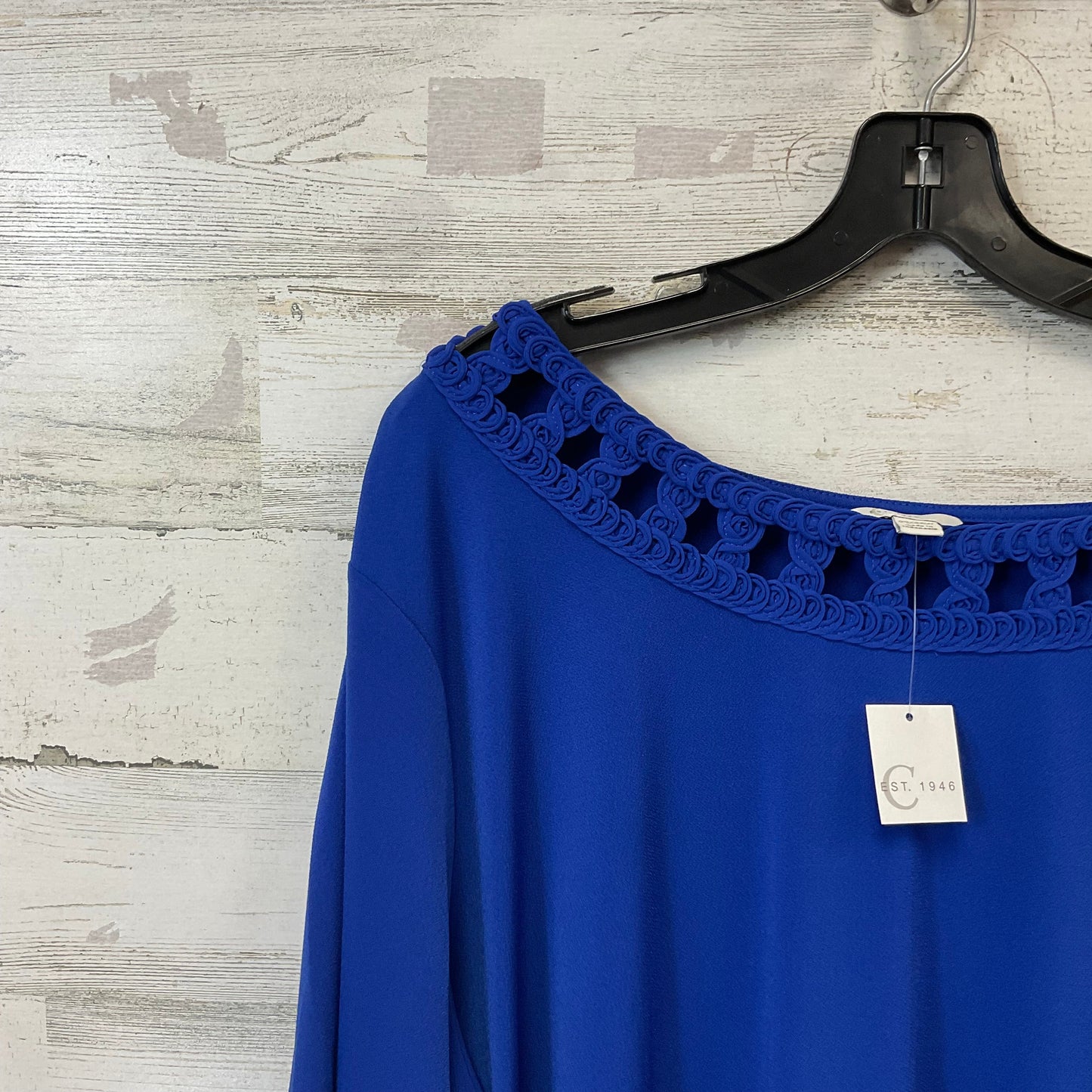 Top Short Sleeve By Cato In Blue, Size: 3x