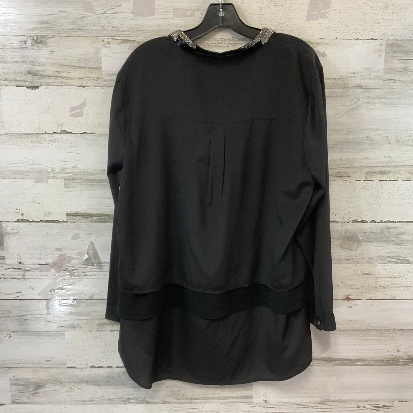 Blouse Long Sleeve By Dkny City In Black, Size: Xl