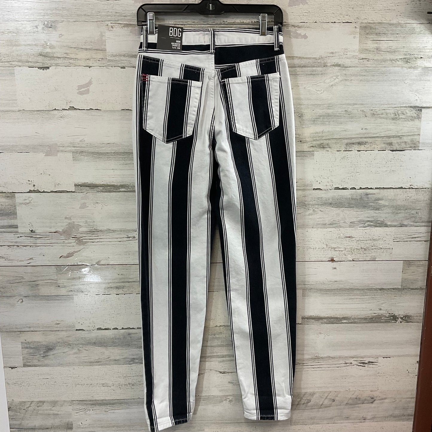 Jeans Straight By Urban Outfitters In Black & White, Size: 0